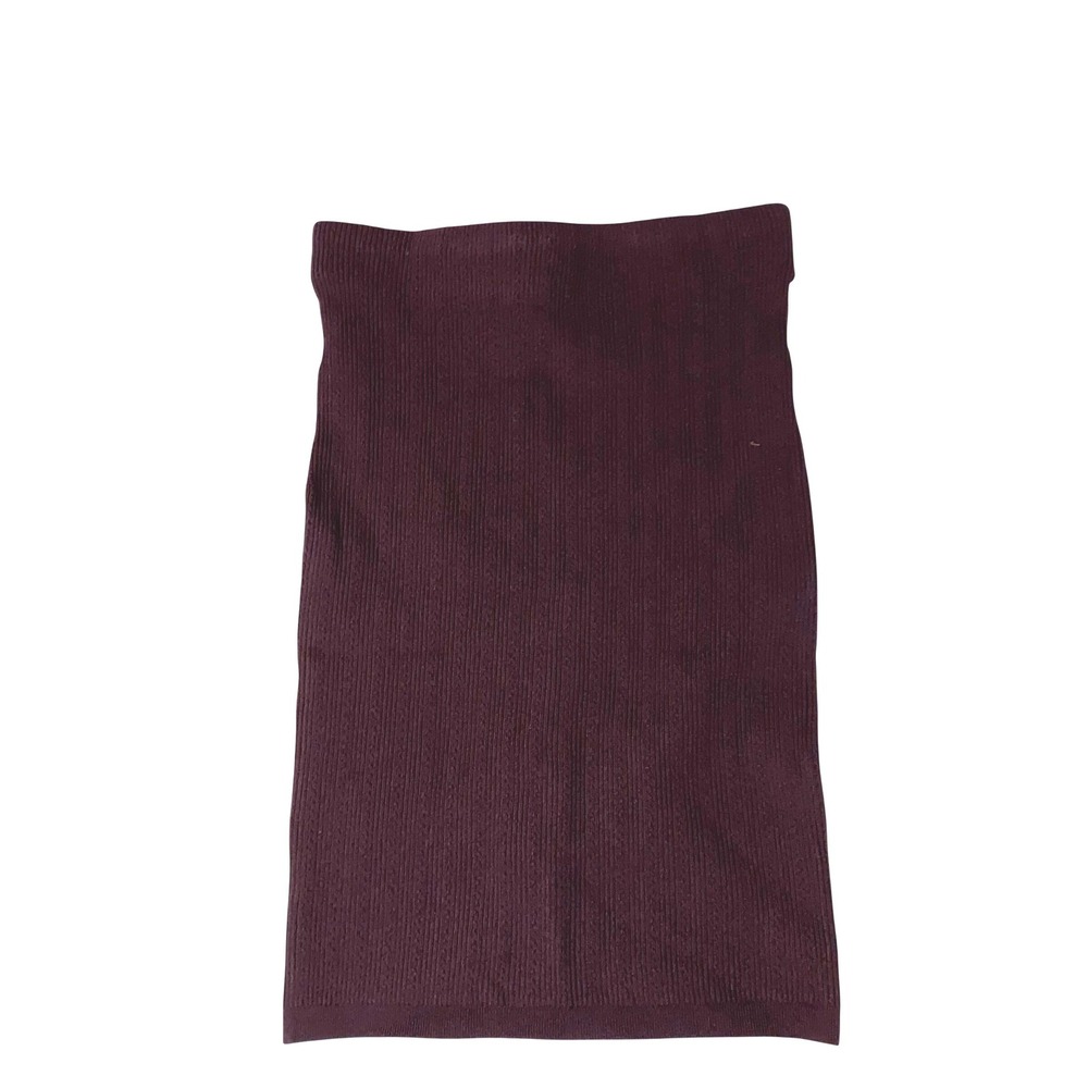 Express Ribbed Knit Pencil Skirt Burgundy Maroonā Bodycon Stretch Small
